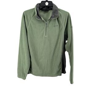 Craghoppers Men's Green Fleece Long Sleeve 1/4 Zip Pullover Size Medium